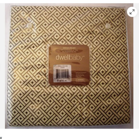 DWELLSTUDIO 100% COTTON INVERTED PLEATS 14" DROP TAILORED CRIB SKIRT Weave - Picture 2 of 2